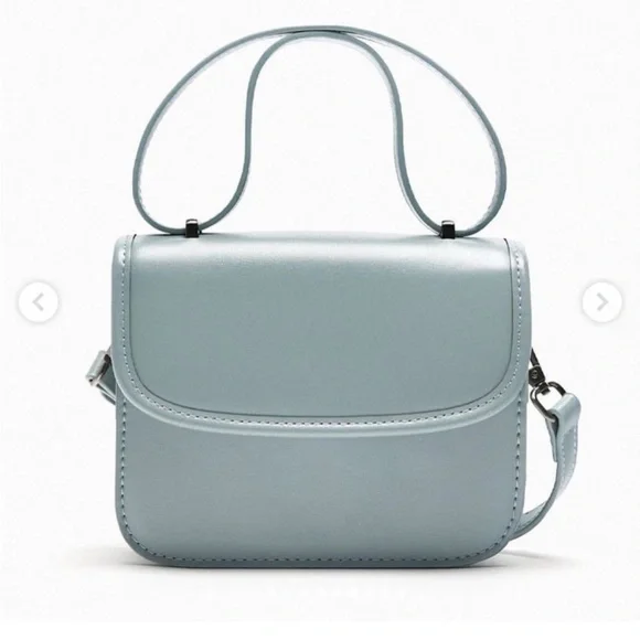 ZARA brand new stunning bag in light blue color - Picture 3 of 11